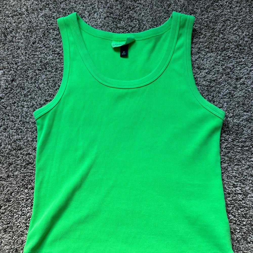 Target Green Fitted Sleeveless Tank Top